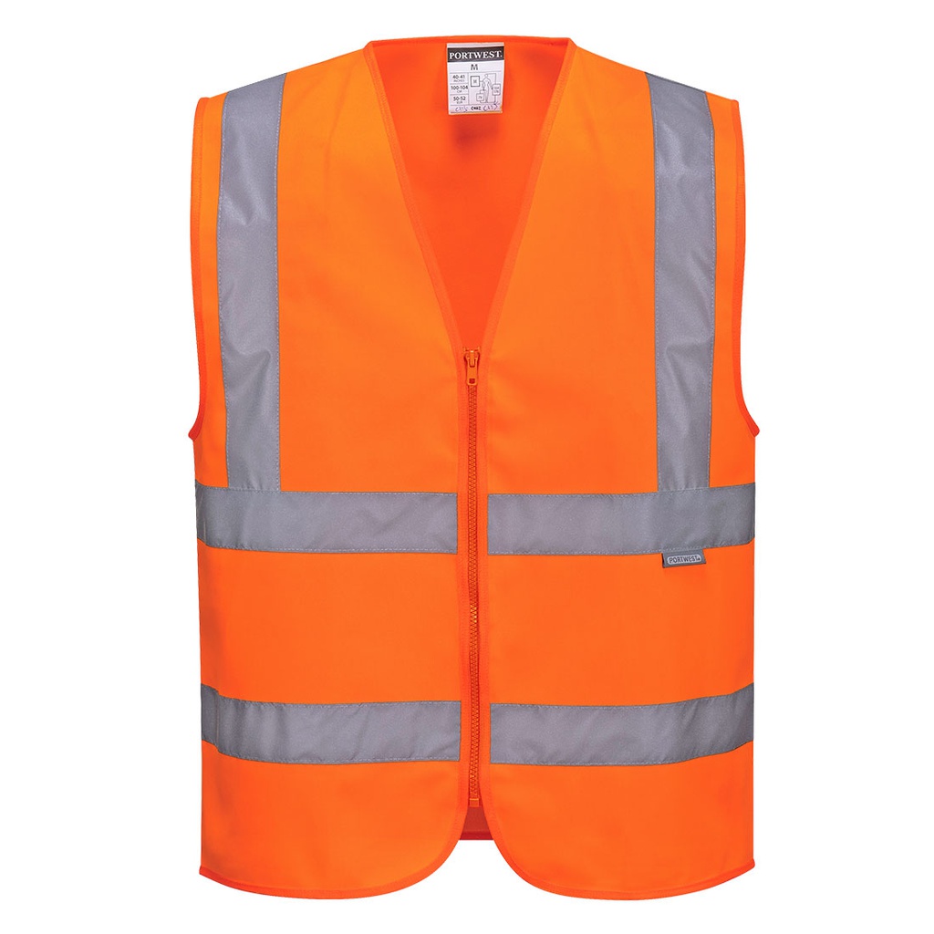 C375 HI-VIS ZIPPED BAND & BRACE VEST