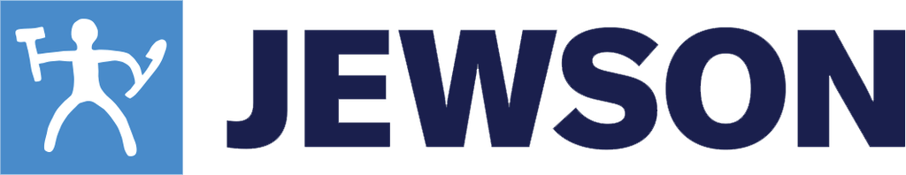 JEWSON (NEW) 3 COL 2766C/279C/WHITE FRONT LOGO 90MM X 17.3MM