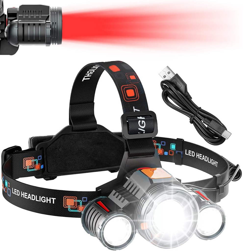 EVOLPOR HEAD TORCH (WHITE LIGHT ON FRONT, RED ON BACK)