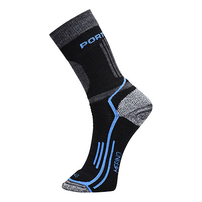 SK34 - WINTER MERINO SOCK BLACK