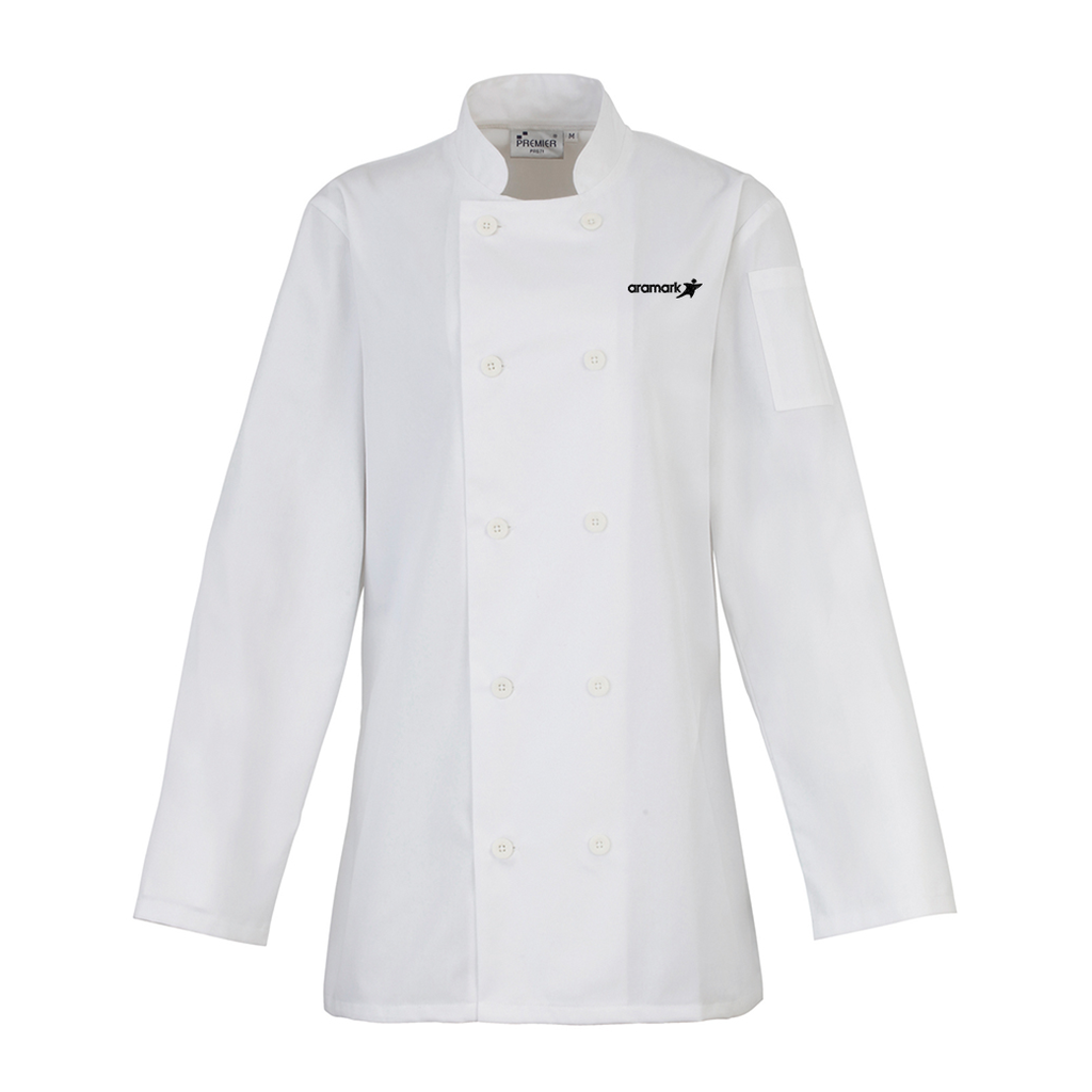 PR671-PREMIER LADIES LONG SLEEVE CHEF'S JACKET