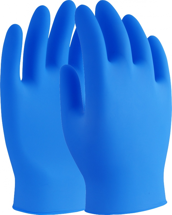 BLUE PRO X2 NITRILE DISPOSABLE GLOVES (X100)