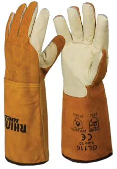 RHINO-TEC  WELDERS GAUNTLET HIDE PALM FULLY LINED