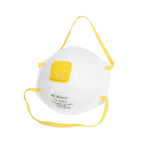 MISTRALE FFP2 X10 MOULDED VALVED MASK
